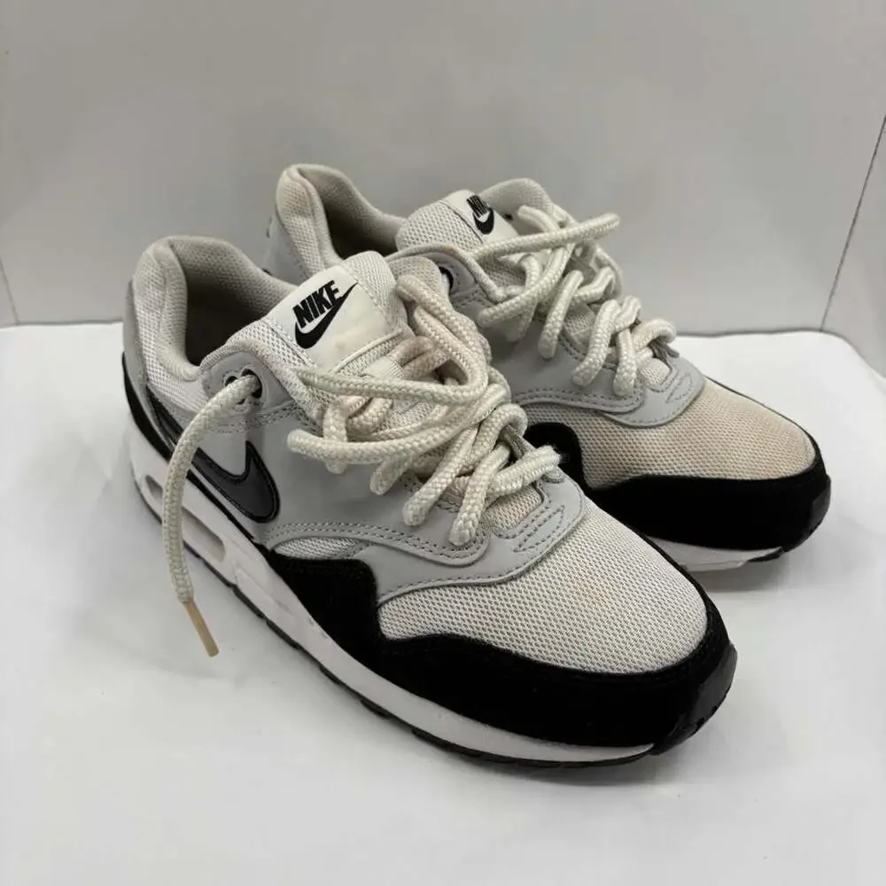 Nike Air Max 1 White Pure Platinum Black Big Kids